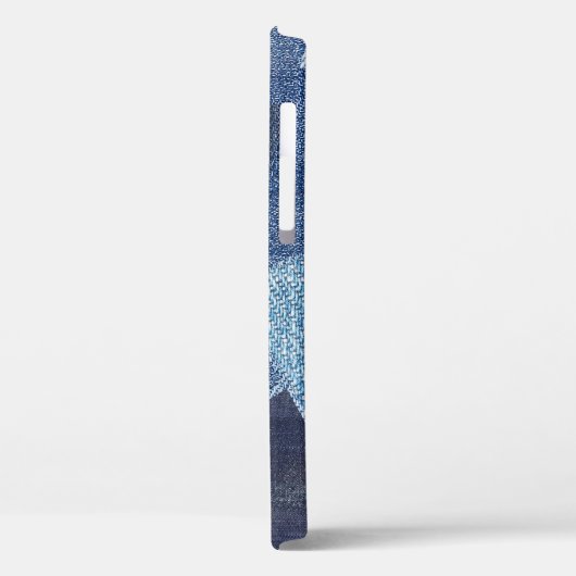 Denim Urban: Distressed Striped Patchwork. Case-Mate iPhone Hülle (Rückseite / Links)