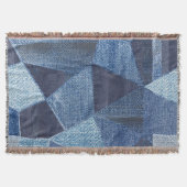 Denim Urban: Distressed Striped Patchwork. Decke (Vorderseite)