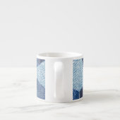Denim Urban: Distressed Striped Patchwork. Espressotasse (Rückseite)