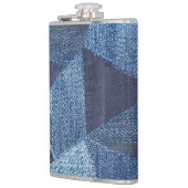 Denim Urban: Distressed Striped Patchwork. Flachmann (Links)