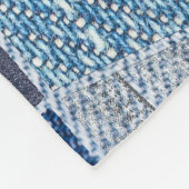 Denim Urban: Distressed Striped Patchwork. Fleecedecke (Ecke)