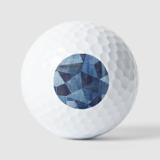 Denim Urban: Distressed Striped Patchwork. Golfball (Vorderseite)