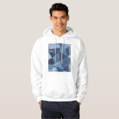 Denim Urban: Distressed Striped Patchwork. Hoodie (Vorne ganz)