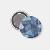 Denim Urban: Distressed Striped Patchwork. Magnet (Vorderseite/Rückseite)