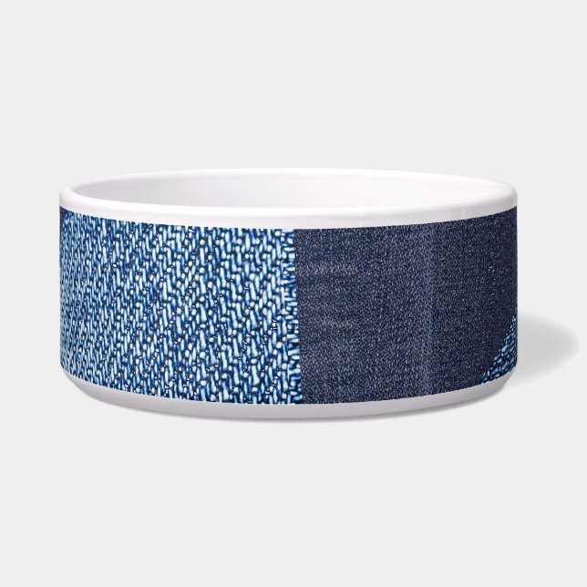 Denim Urban: Distressed Striped Patchwork. Napf (Vorderseite)