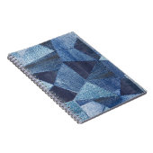 Denim Urban: Distressed Striped Patchwork. Notizblock (Rechte Seite)