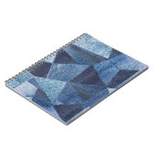 Denim Urban: Distressed Striped Patchwork. Notizblock (Linke Seite)