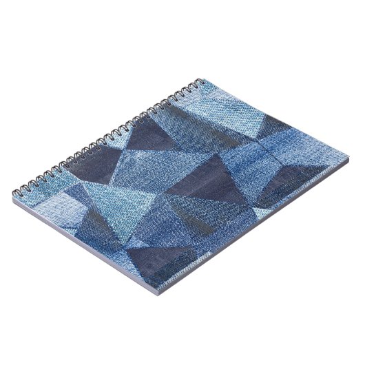 Denim Urban: Distressed Striped Patchwork. Notizblock (Linke Seite)