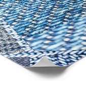 Denim Urban: Distressed Striped Patchwork. Poster (Ecke)