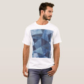 Denim Urban: Distressed Striped Patchwork. T-Shirt (Vorne ganz)