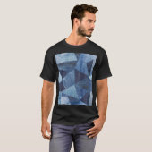 Denim Urban: Distressed Striped Patchwork. T-Shirt (Vorne ganz)
