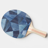 Denim Urban: Distressed Striped Patchwork. Tischtennis Schläger (Seitenansicht)