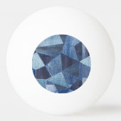 Denim Urban: Distressed Striped Patchwork. Tischtennisball (Rückseite)