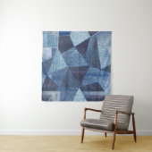 Denim Urban: Distressed Striped Patchwork. Wandteppich (Beispiel (Horizontal))