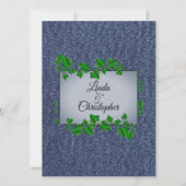 Denim Vines Wedding Einladung (Rückseite)