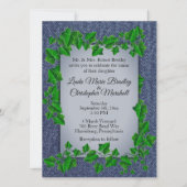 Denim Vines Wedding Einladung (Vorderseite)