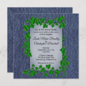 Denim Vines Wedding Einladung (Vorne/Hinten)