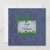 Denim Vines Wedding Einladung (Rückseite)