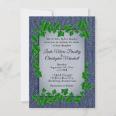 Denim Vines Wedding Invitation 4,5" x 6,25" Einladung (Vorderseite)