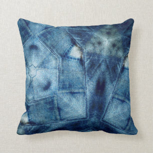 Denim-Wahnsinns-Quilt Kissen