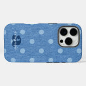 Denim Washed Polka Dot Case-Mate iPhone Hülle (Rückseite (Horizontal))