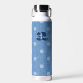 Denim Washed Polka Dot Trinkflasche (Vorne)