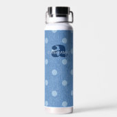 Denim Washed Polka Dot Trinkflasche (Rückseite)