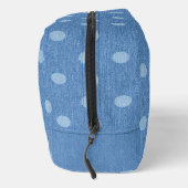 Denim Washed Polka Dot Waschbeutel (Rechts)