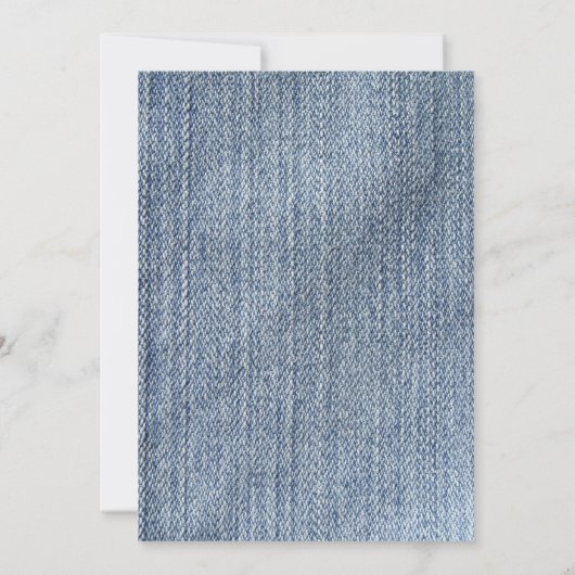 Denim Wedding Einladung (Rückseite)