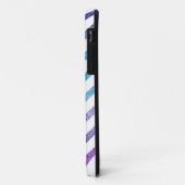 Denim-Zickzack Pastellweiß Case-Mate iPhone Hülle (Hinten/Links)