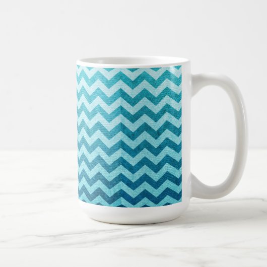 Denim Zickzack von Shirley Taylor Kaffeetasse (Rechts)