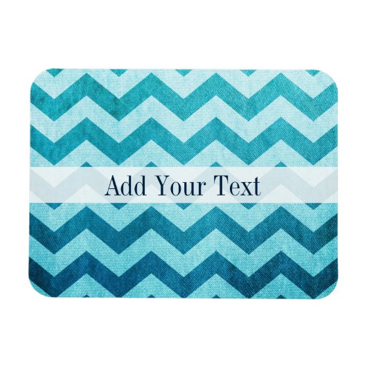 Denim Zickzack von Shirley Taylor Magnet (Horizontal)