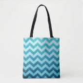 Denim Zickzack von Shirley Taylor Tasche (Vorderseite)
