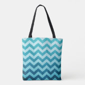 Denim Zickzack von Shirley Taylor Tasche (Rückseite)