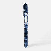 Denimblaue Blumen iPhone Hülle (Linke Seite)