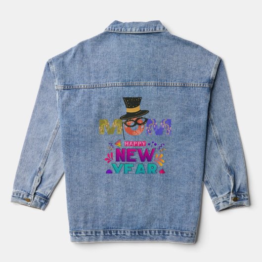 Denimjacke für Weihnachten als Geschenk für Mama Jeansjacke (Rückseite)