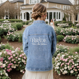 Denimjacke für zukünftige Mrs. Bride mit individue Jeansjacke