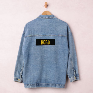 Denimjacke Hero-Logo auf dem Rücken Jeansjacke