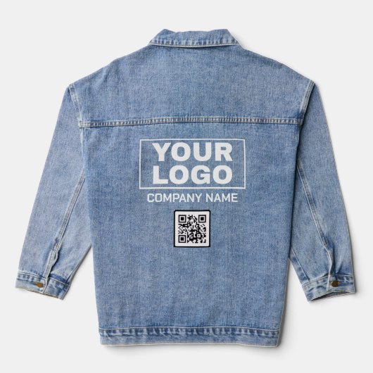 Denimjacke mit Firmenname und Logo Jeansjacke (Rückseite)