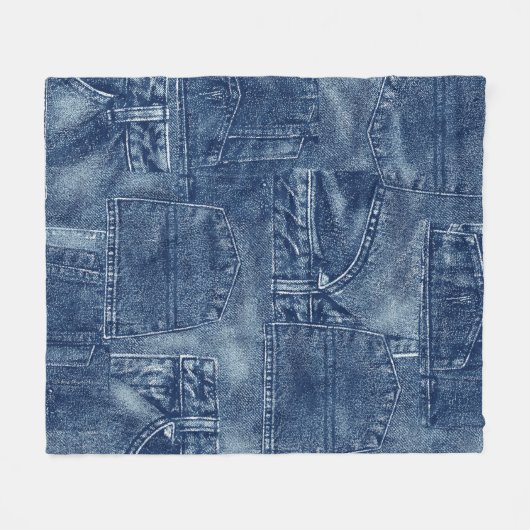 Denimmaterial, Fleecedecke (Vorderseite (Horizontal))