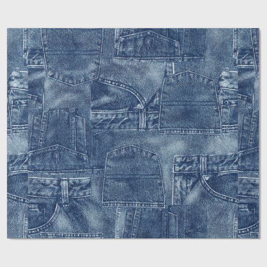 Denimmaterial, Geschenkpapier (Flach)