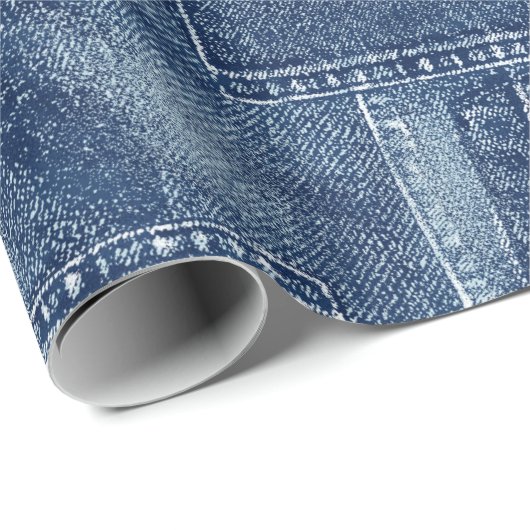 Denimmaterial, Geschenkpapier (Rolleneckpunkt)