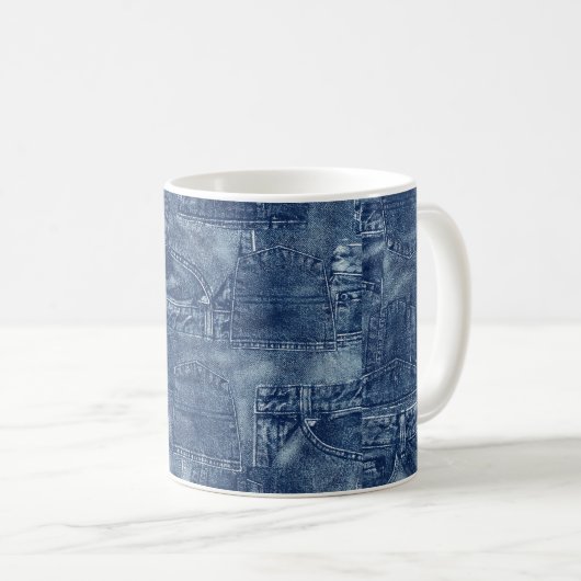 Denimmaterial, Kaffeetasse (VorderseiteRechts)