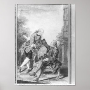 Denis Diderot und Melchior, baron de Grimm Poster