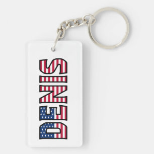 Denis Name Vorname USA Flagge Anhänger Schlüssel Schlüsselanhänger