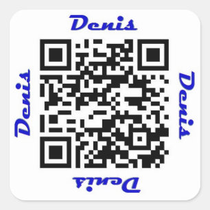 Denis QR Code Personalisiert NAME Aufkleber