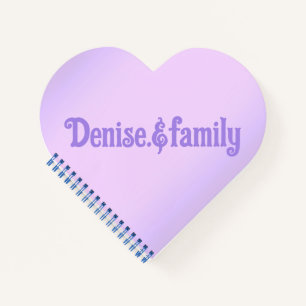 Denise.&family Pink Lavender Heart Notebook Notizblock