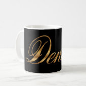 Denise gold Design Lettering Tasse Kaffeetasse (Vorderseite Links)
