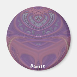 DENISE ~ Lavendel Grau und Rosa Fraktal Design Magnet