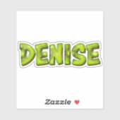 Denise Name Kiwi Design Aufkleber Sticker (Blatt)